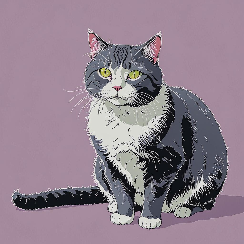 Cat's belly becomes round after being pregnant for a period of time