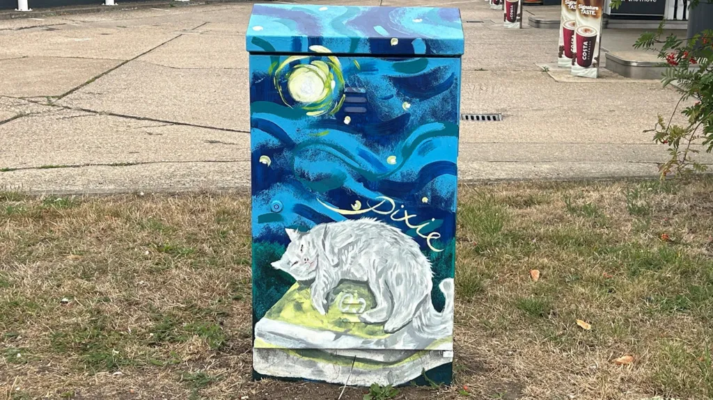 The mural for Pixie took several days to complete