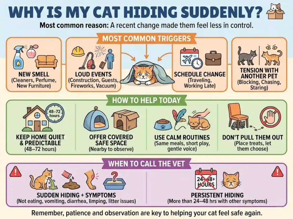 Why Is My Cat Hiding Suddenly