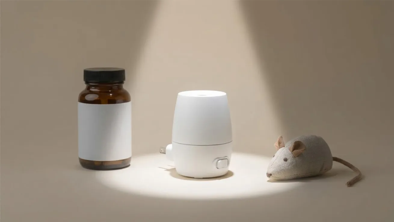 Pheromone diffuser and other calming options shown one-at-a-time concept