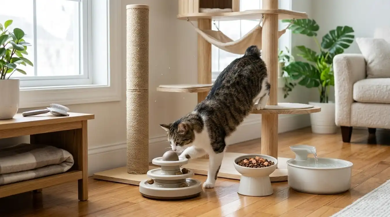 American Bobtail care essentials including grooming, diet, and enrichment setup