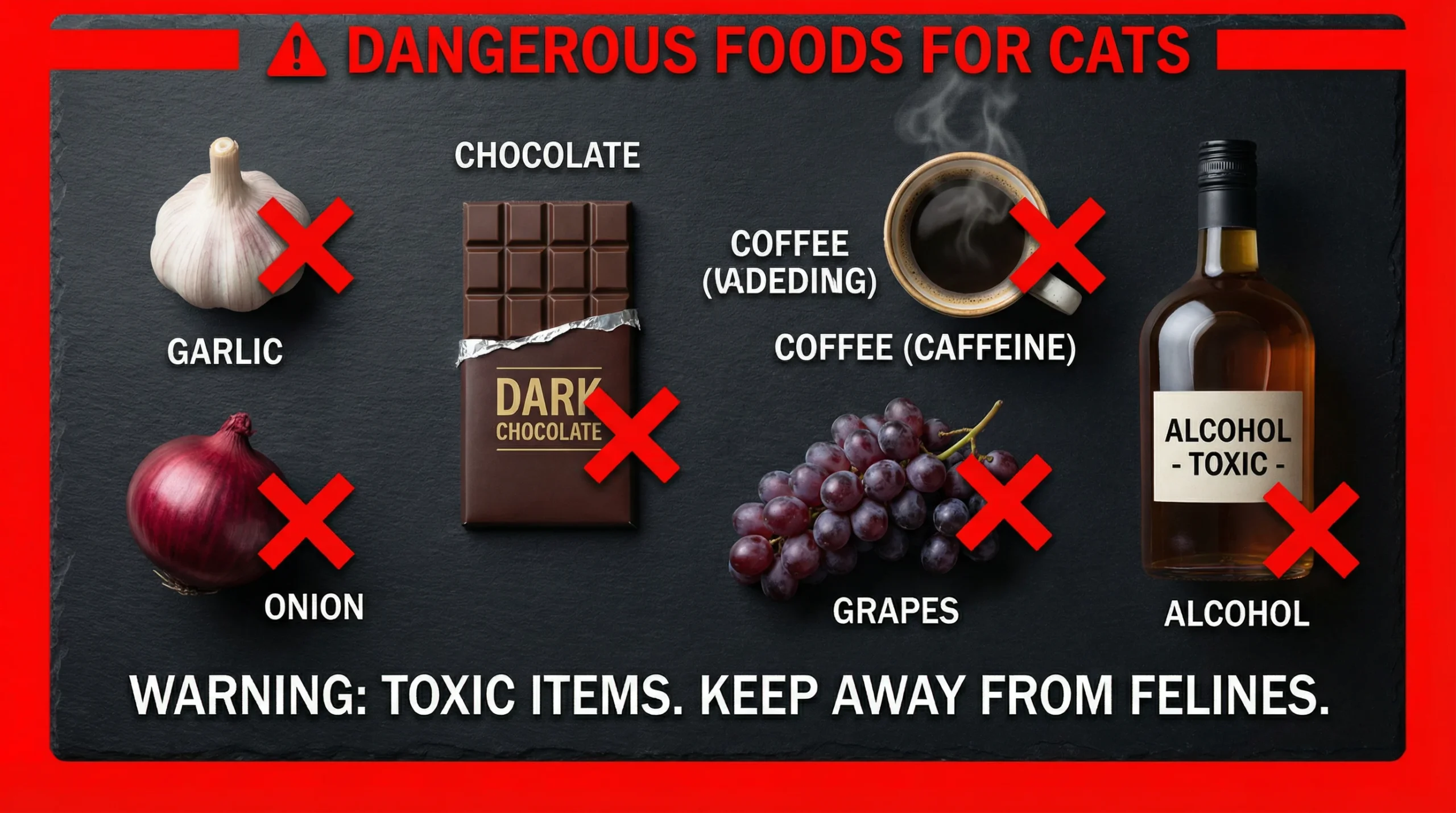 Toxic Foods for Cats Warning