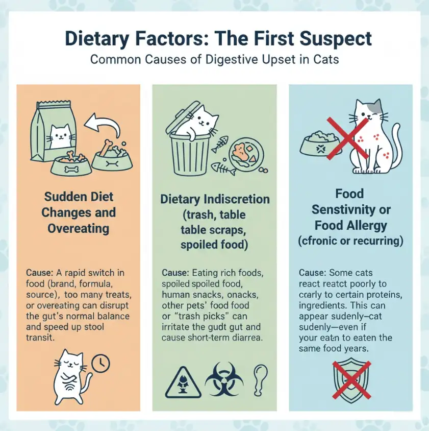 Cat Diarrhea in dietary factors