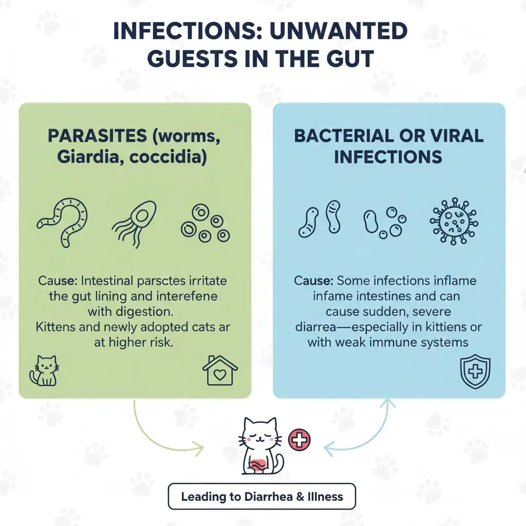 Cat Diarrhea in infections factors