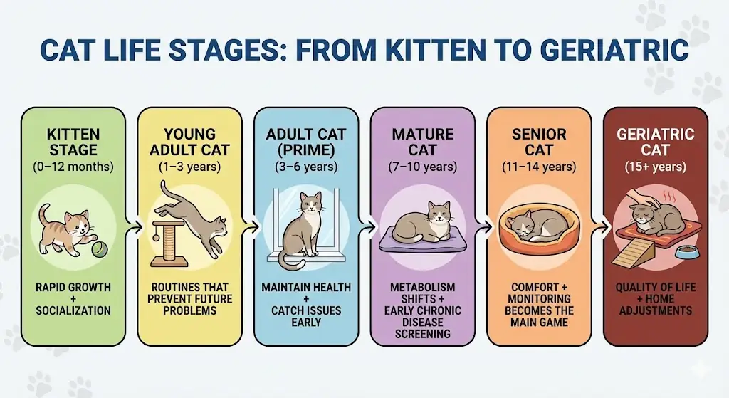 Cat life stages by age