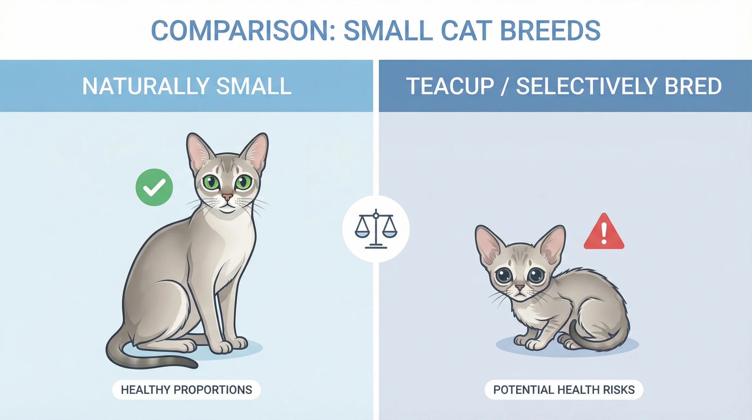 Teacup Cat Warning Infographic
