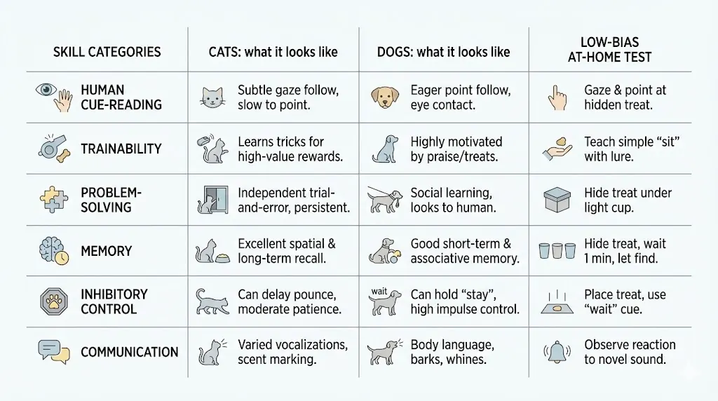 Planner-style infographic showing daily, weekly, and monthly cat enrichment activities