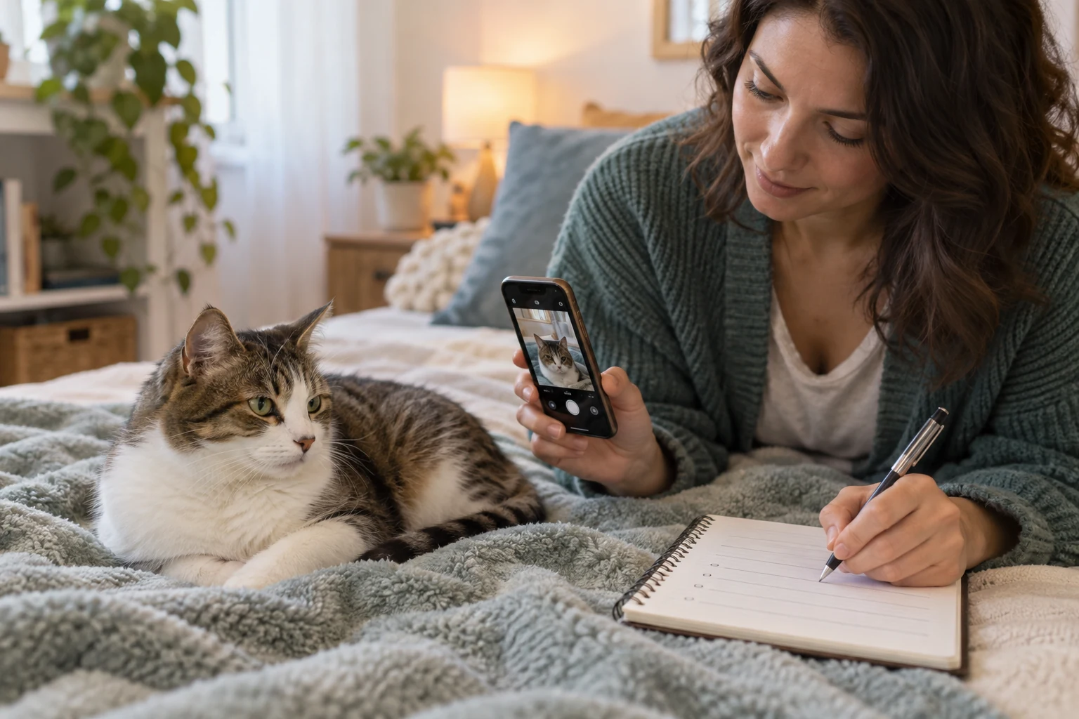 Cat parent tracking touch-triggered flinching episodes